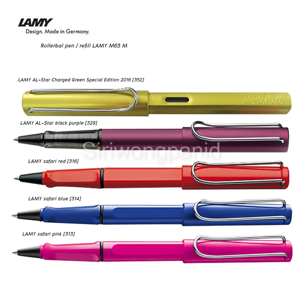 が大特価！-L'Amy Lamy Rollerball Pen Safari Plastic Body with Metal Clip Mango  L321MAN メンズ：サンガ